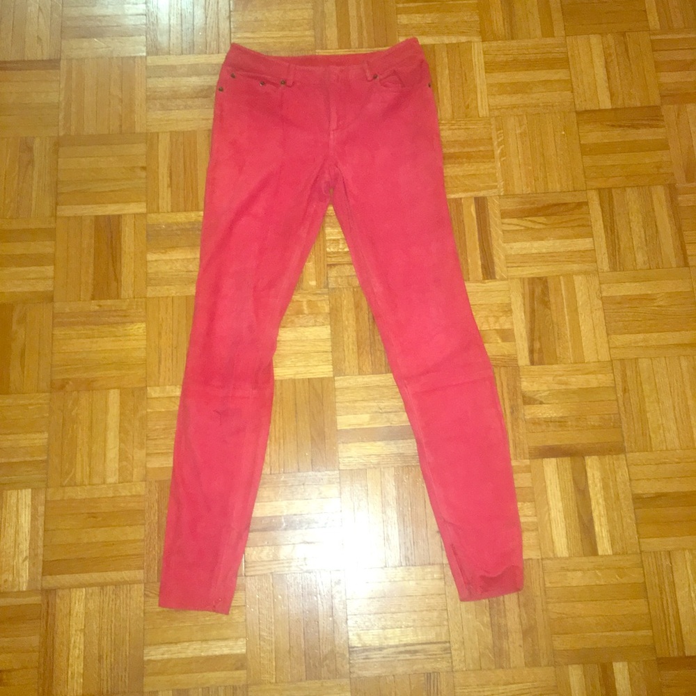 Rebecca Minkoff Red Suede Pants